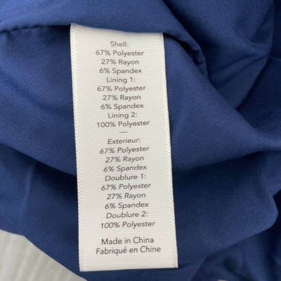 Likely Penny Ruffle Wrap Mini V Neck Dress Blue 2 - Picture 8 of 8